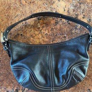 Coach Black Leather Small Hobo/Pouch Bag